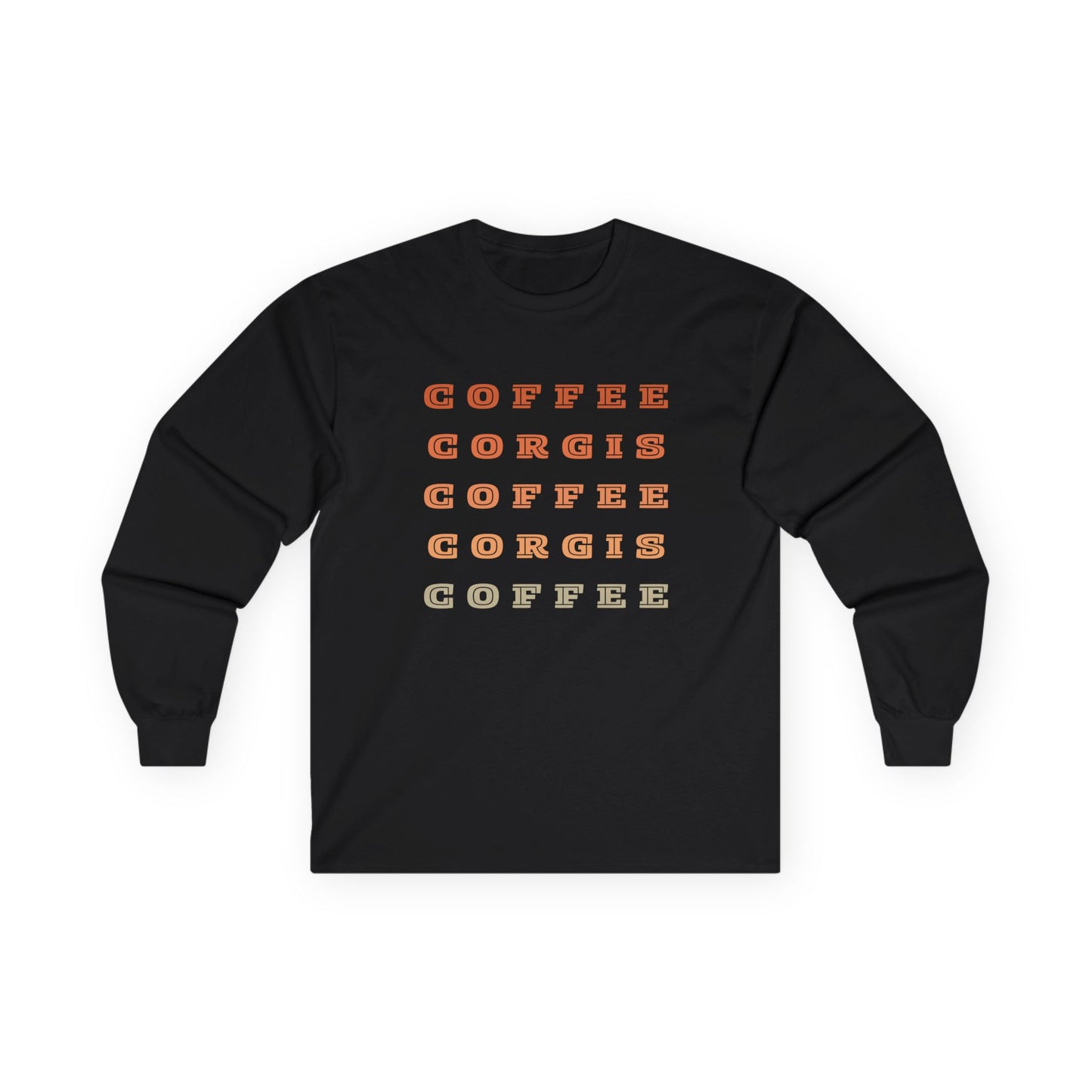 Coffee & Corgis Long Sleeve Tee - Unisex Ultra Cotton Shirt