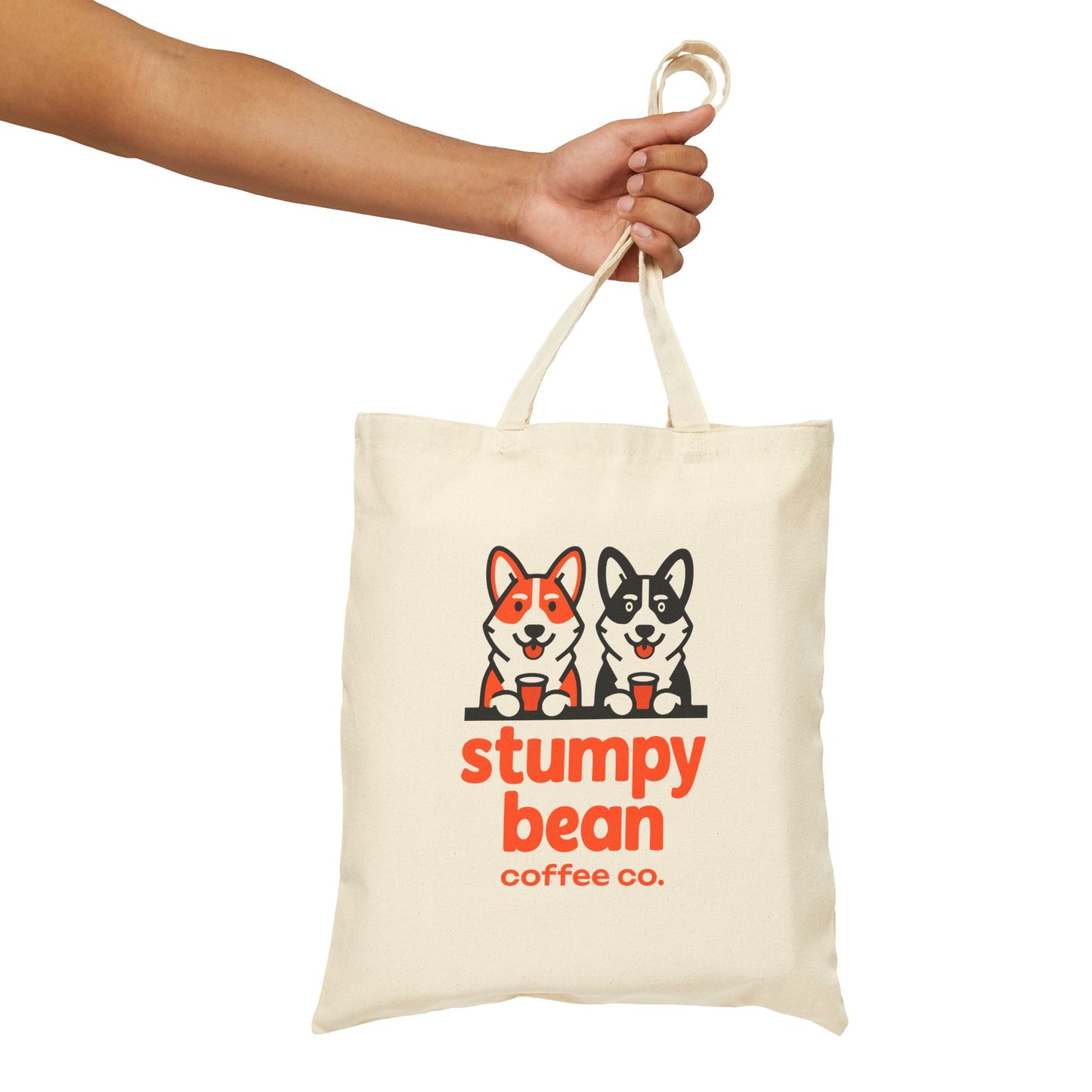 Cute Corgi Coffee Tote Bag - Cotton Canvas for Dog Lovers