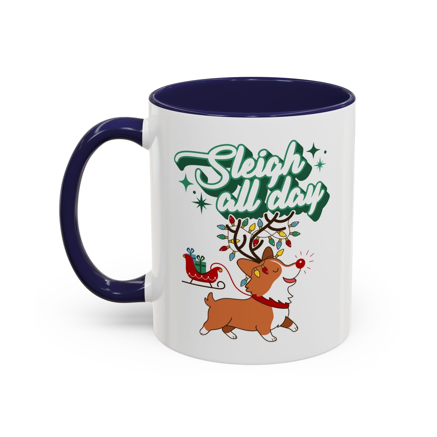 "Sleigh All Day" Corgi Coffee Mug