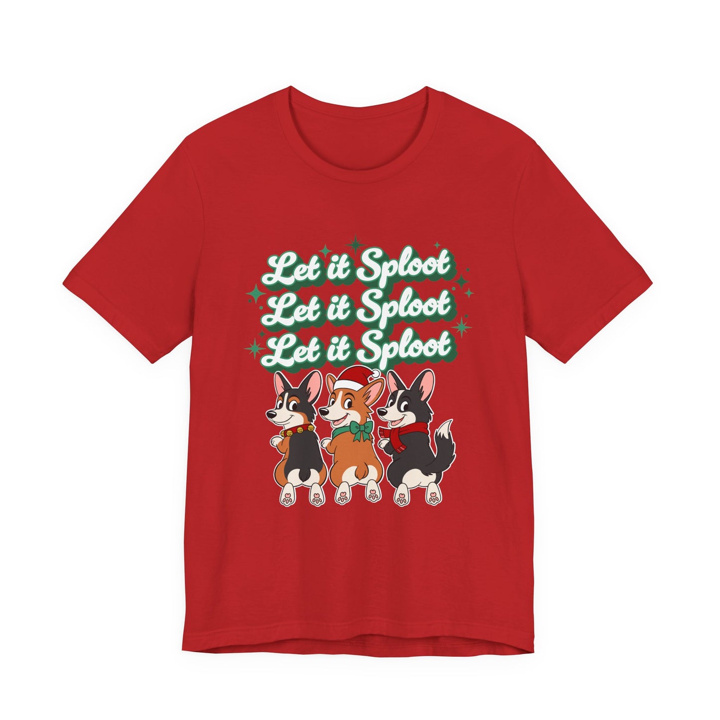 "Let it Sploot" Corgi Christmas T-Shirt