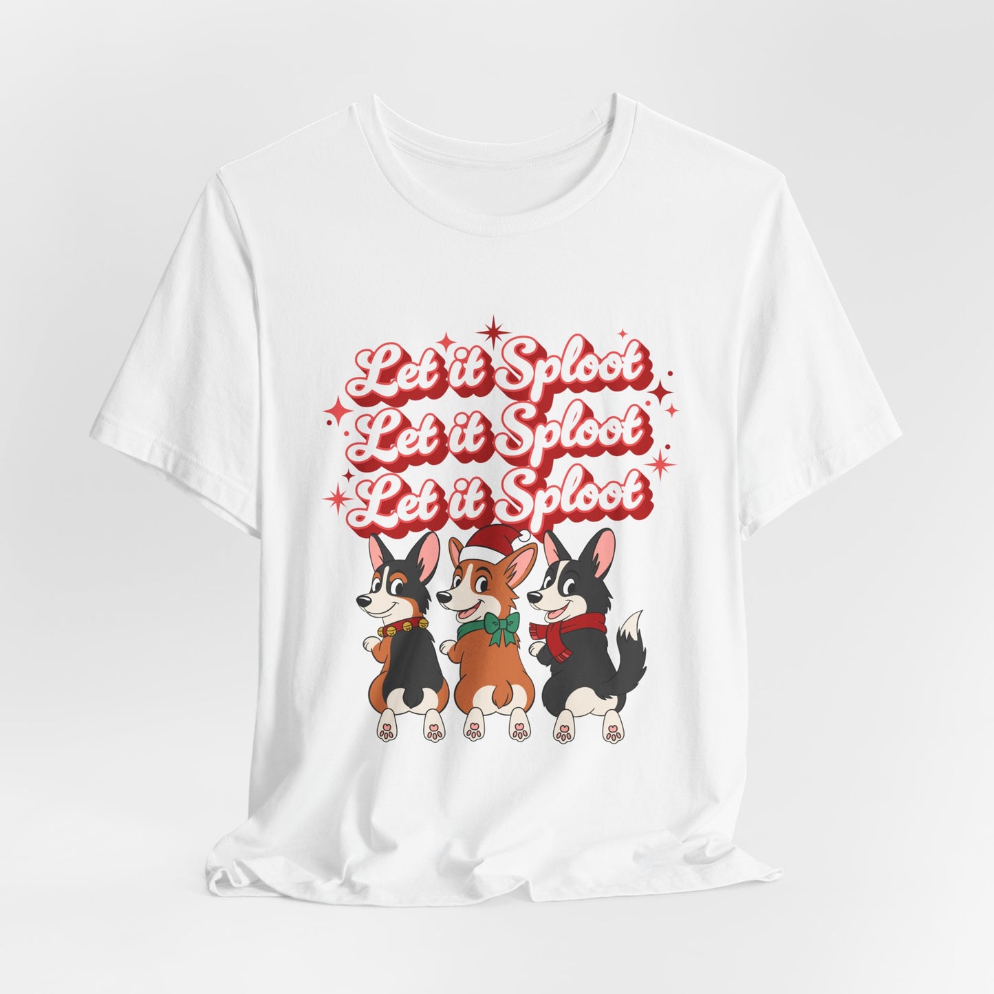 "Let it Sploot" Corgi Christmas T-Shirt