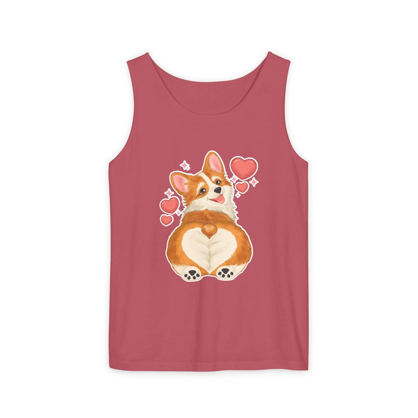 Corgi Heart Butt Tank Top — Cute Valentine Dog Graphic Tank
