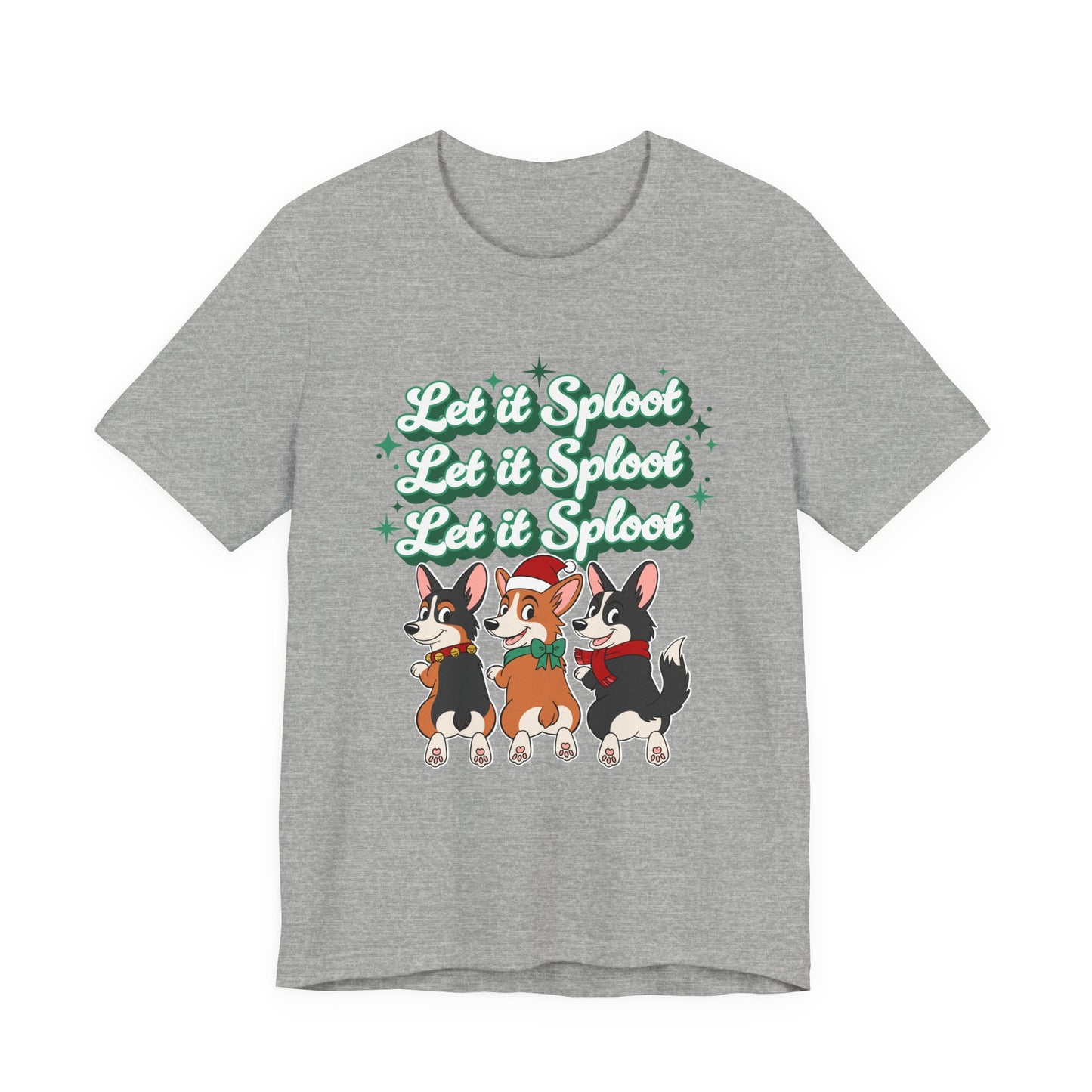 "Let it Sploot" Corgi Christmas T-Shirt