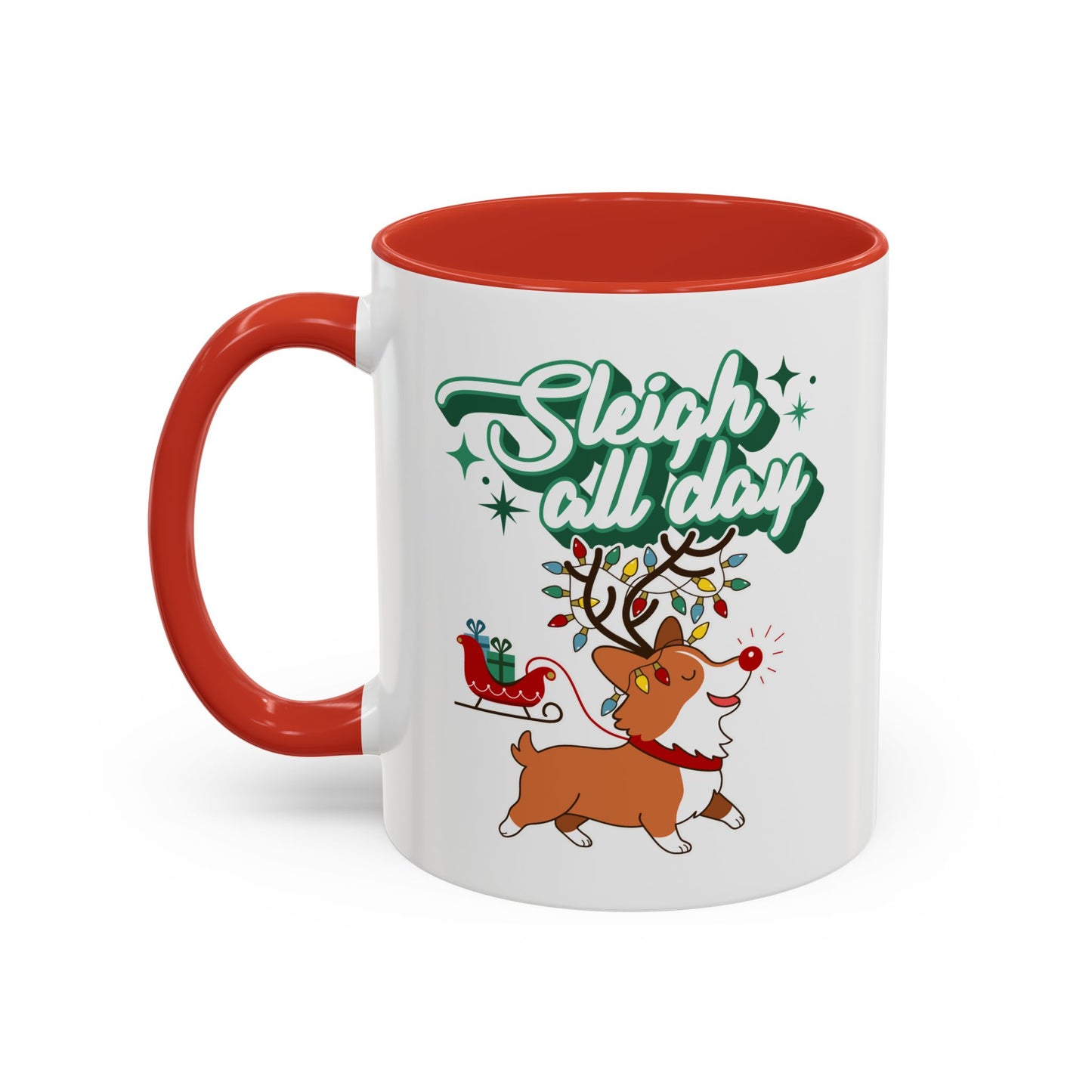 "Sleigh All Day" Corgi Coffee Mug