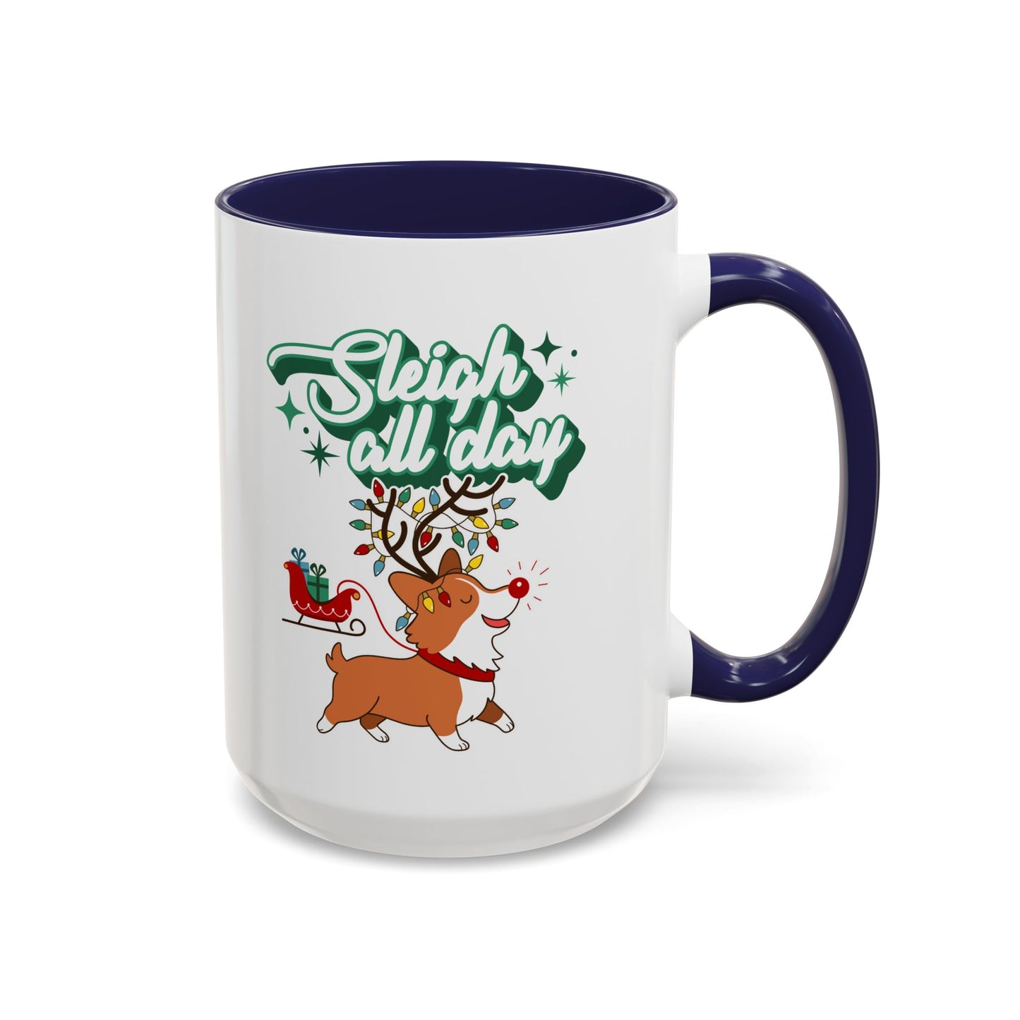 "Sleigh All Day" Corgi Coffee Mug