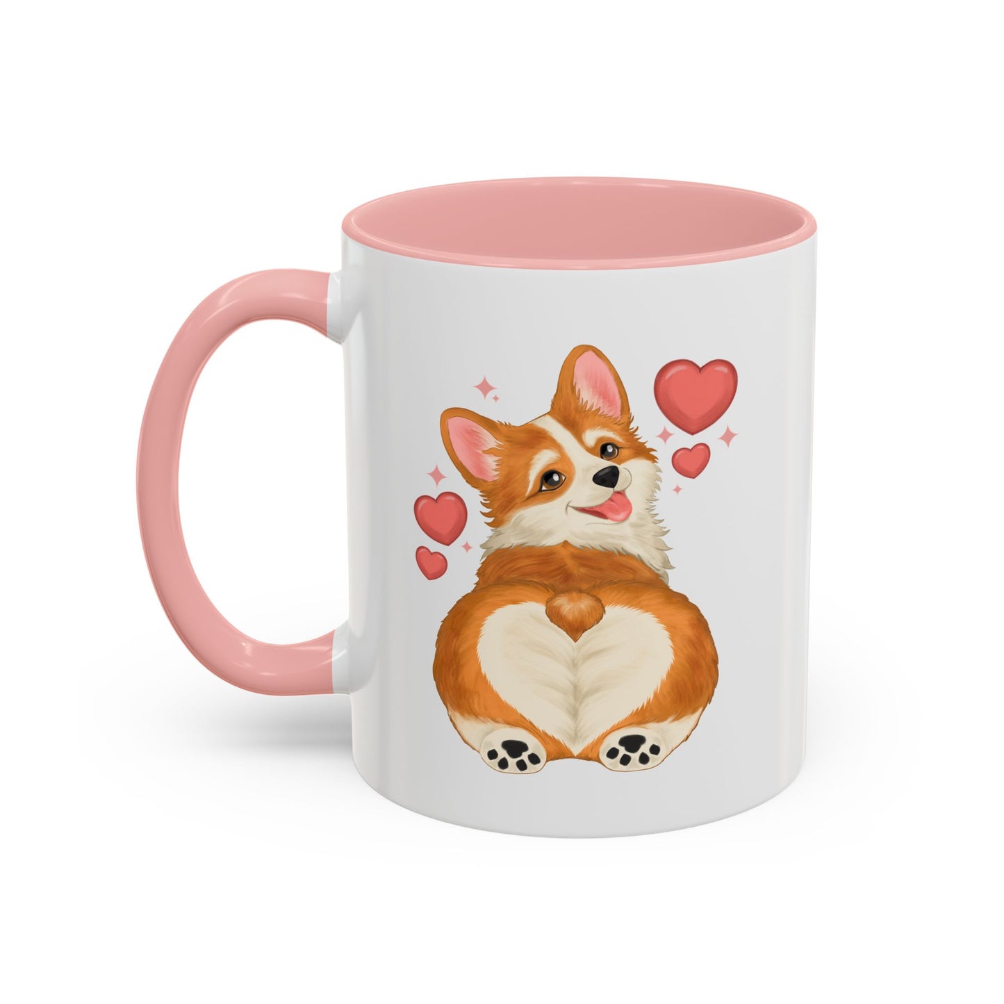 Corgi Heart Accent Coffee Mug — Cute Valentine Dog Lover Gift (11/15oz)