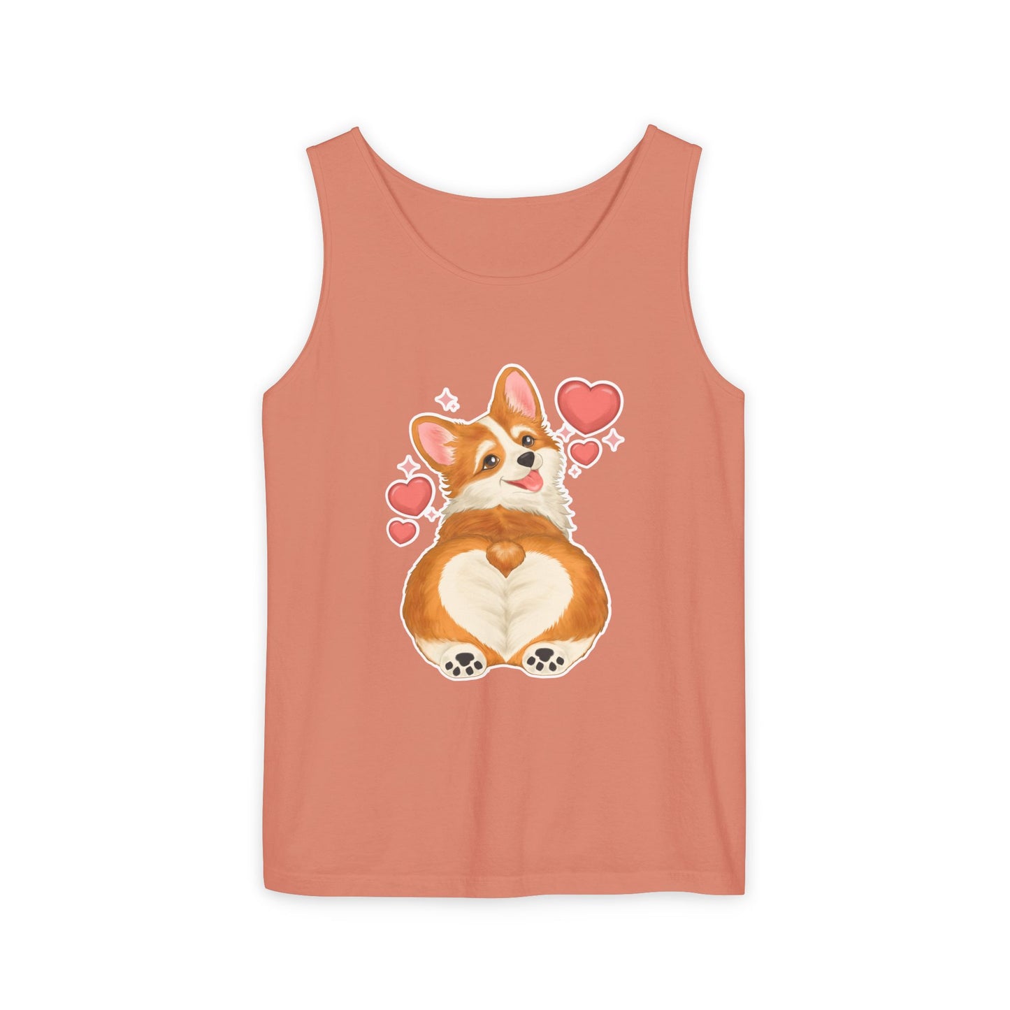 Corgi Heart Butt Tank Top — Cute Valentine Dog Graphic Tank