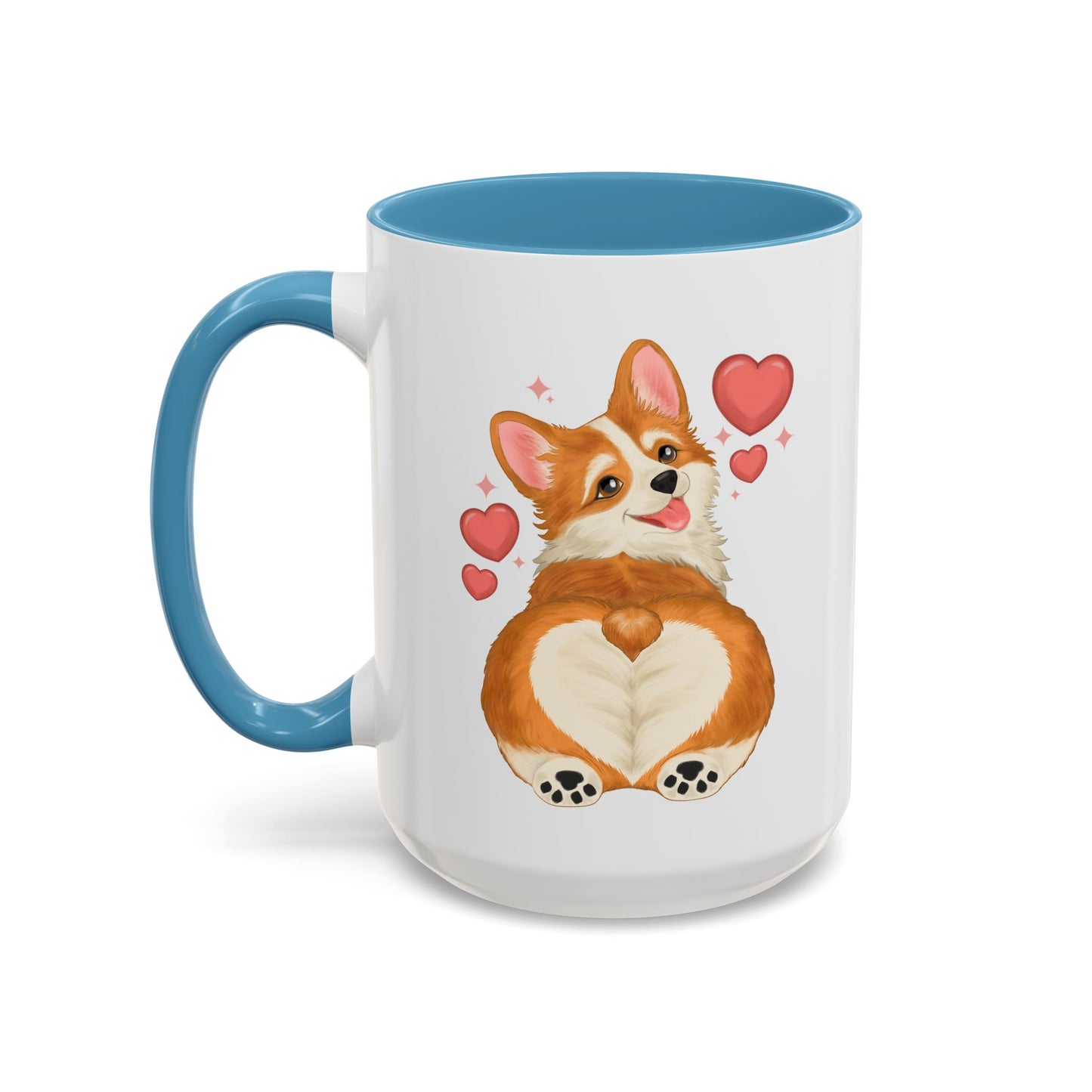 Corgi Heart Accent Coffee Mug — Cute Valentine Dog Lover Gift (11/15oz)