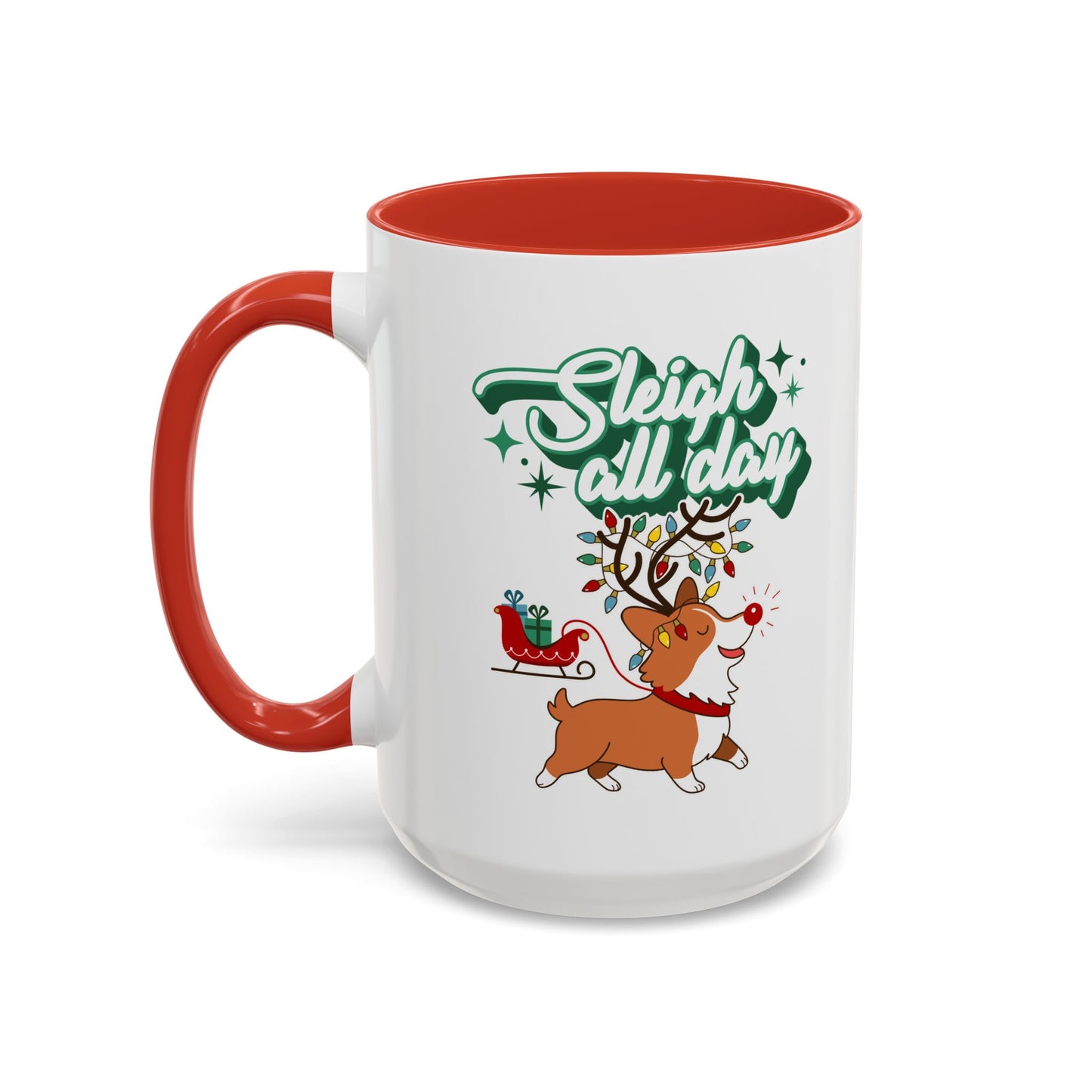 "Sleigh All Day" Corgi Coffee Mug
