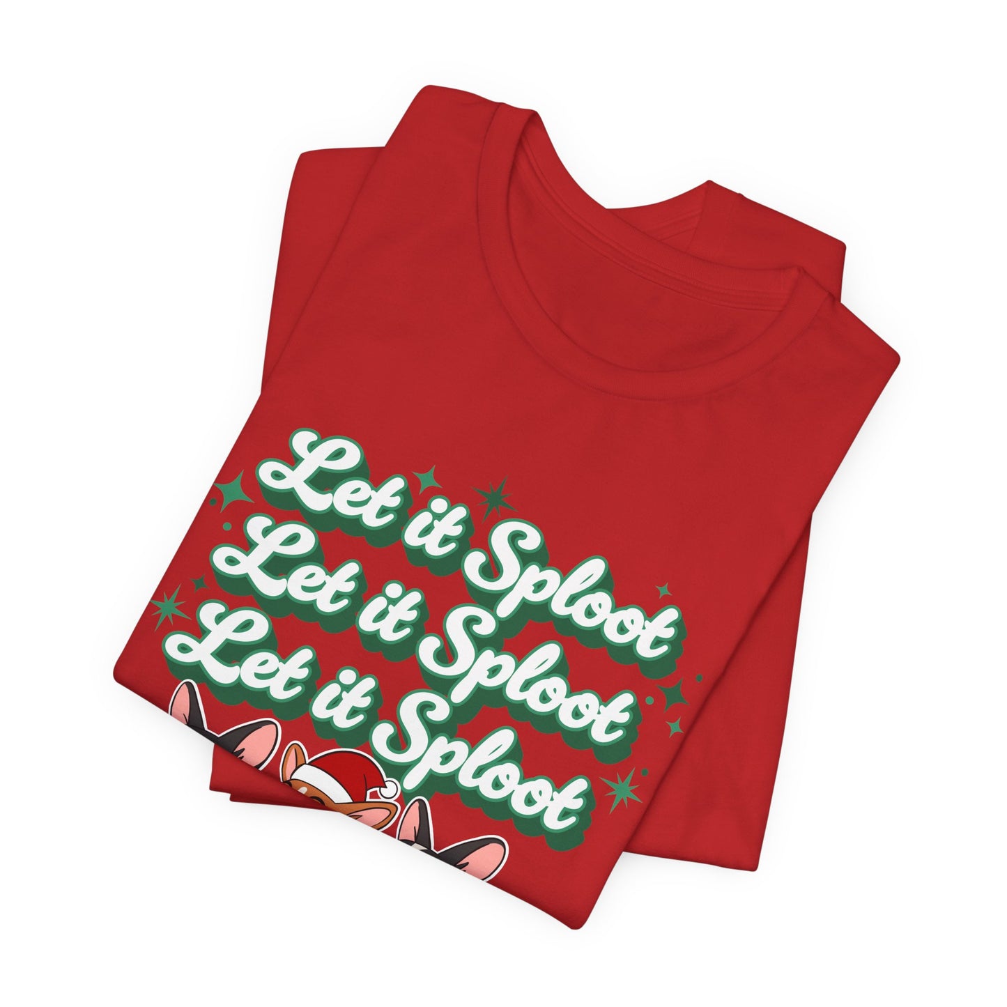 "Let it Sploot" Corgi Christmas T-Shirt