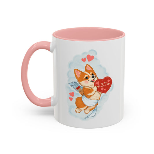 Valentine Corgi Coffee Mug — Cute 'Be Mine, Valentine' Accent Mug (11/15oz)