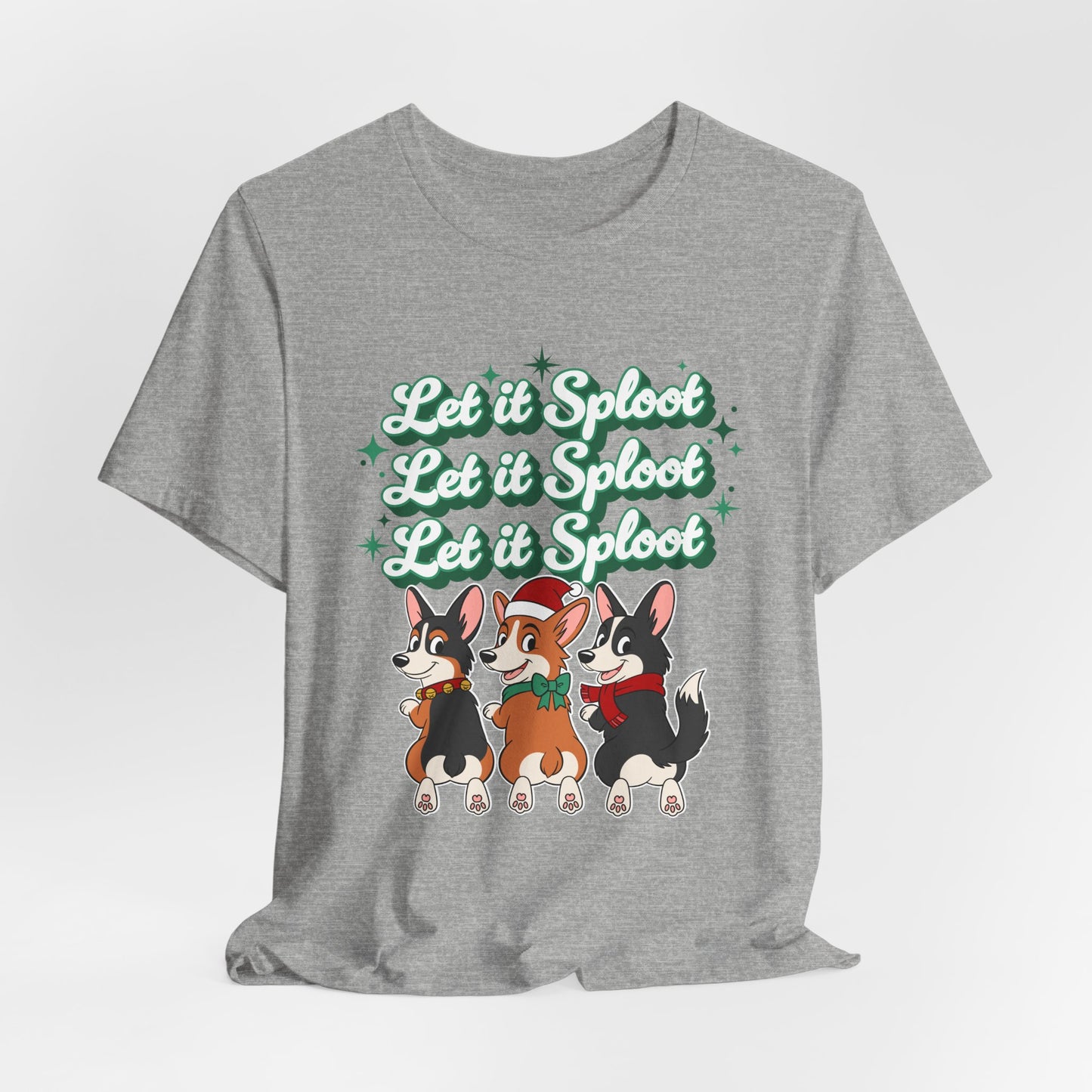 "Let it Sploot" Corgi Christmas T-Shirt