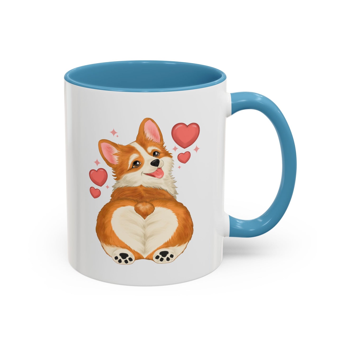 Corgi Heart Accent Coffee Mug — Cute Valentine Dog Lover Gift (11/15oz)