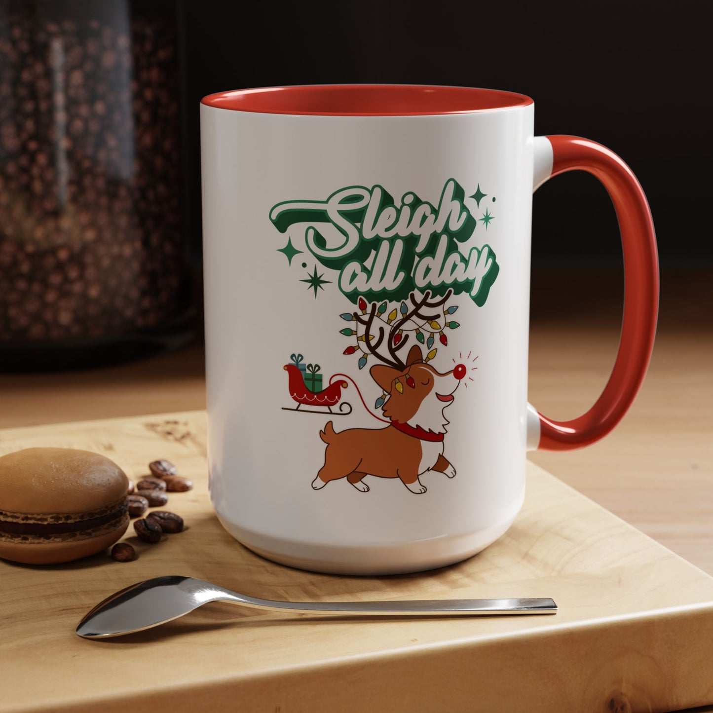 "Sleigh All Day" Corgi Coffee Mug