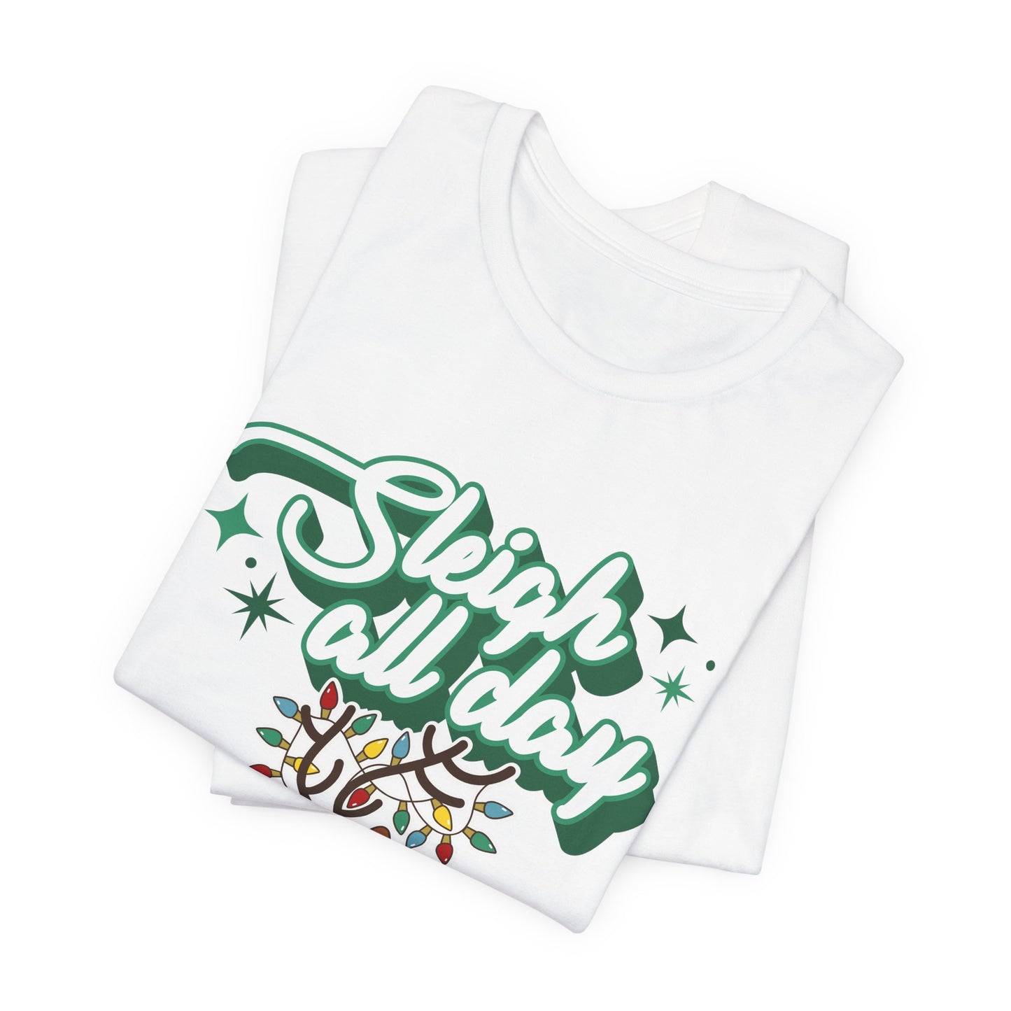 "Sleigh All Day " Corgi Christmas T-Shirt