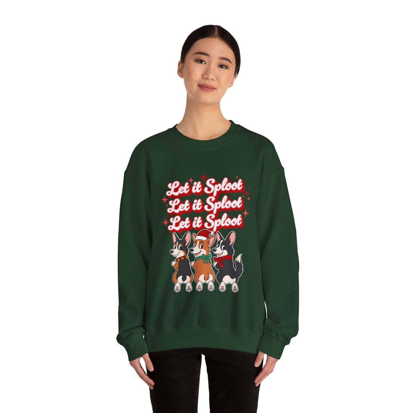 "Let It Sploot" Corgi Christmas Sweatshirt