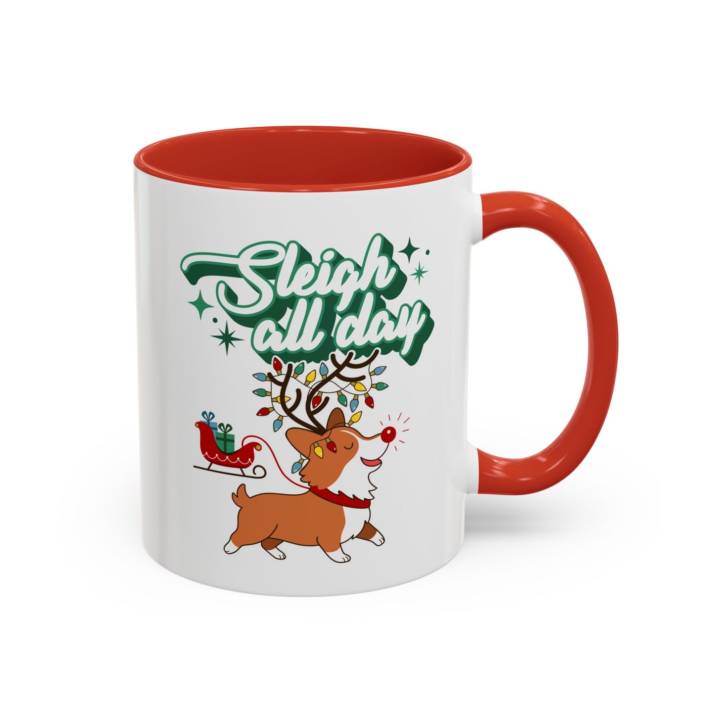 "Sleigh All Day" Corgi Coffee Mug