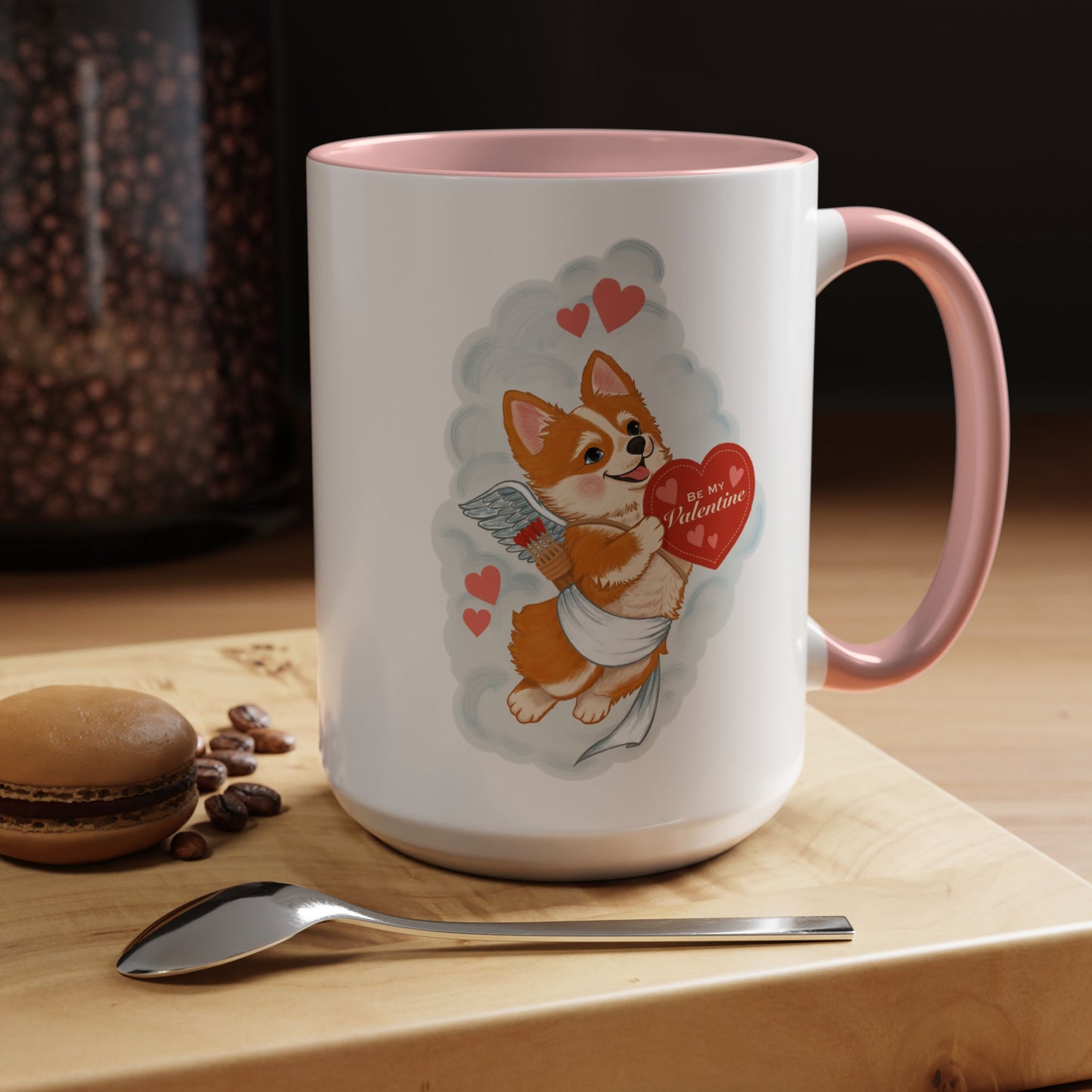Valentine Corgi Coffee Mug — Cute 'Be Mine, Valentine' Accent Mug (11/15oz)