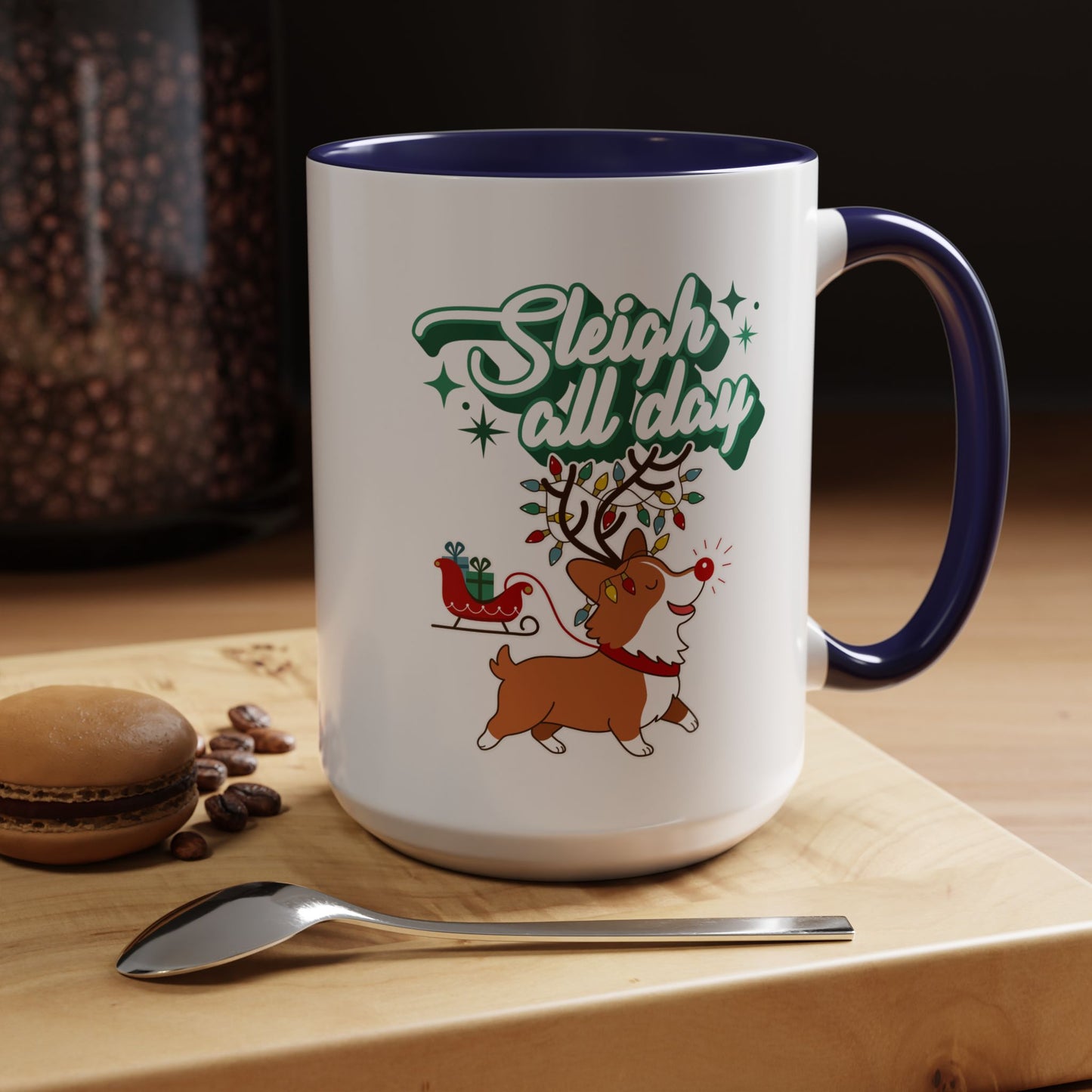 "Sleigh All Day" Corgi Coffee Mug