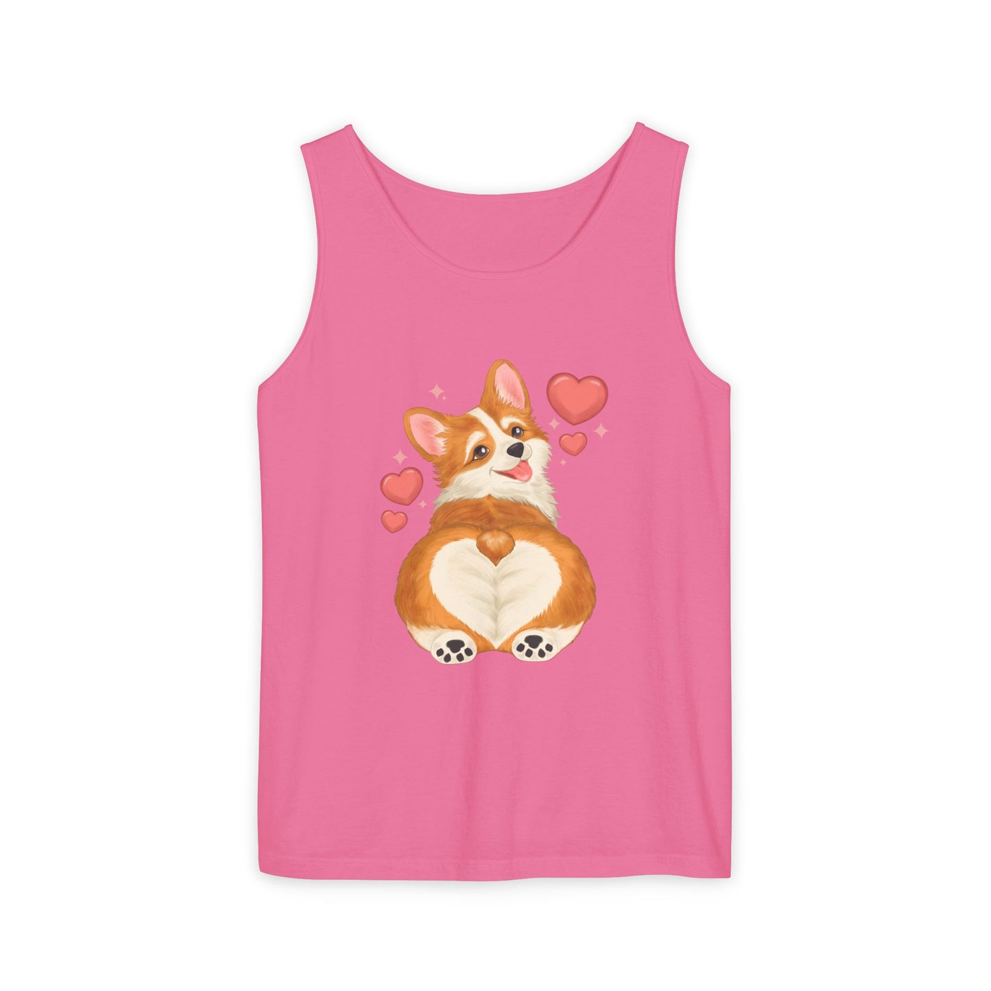 Corgi Heart Butt Tank Top — Cute Valentine Dog Graphic Tank
