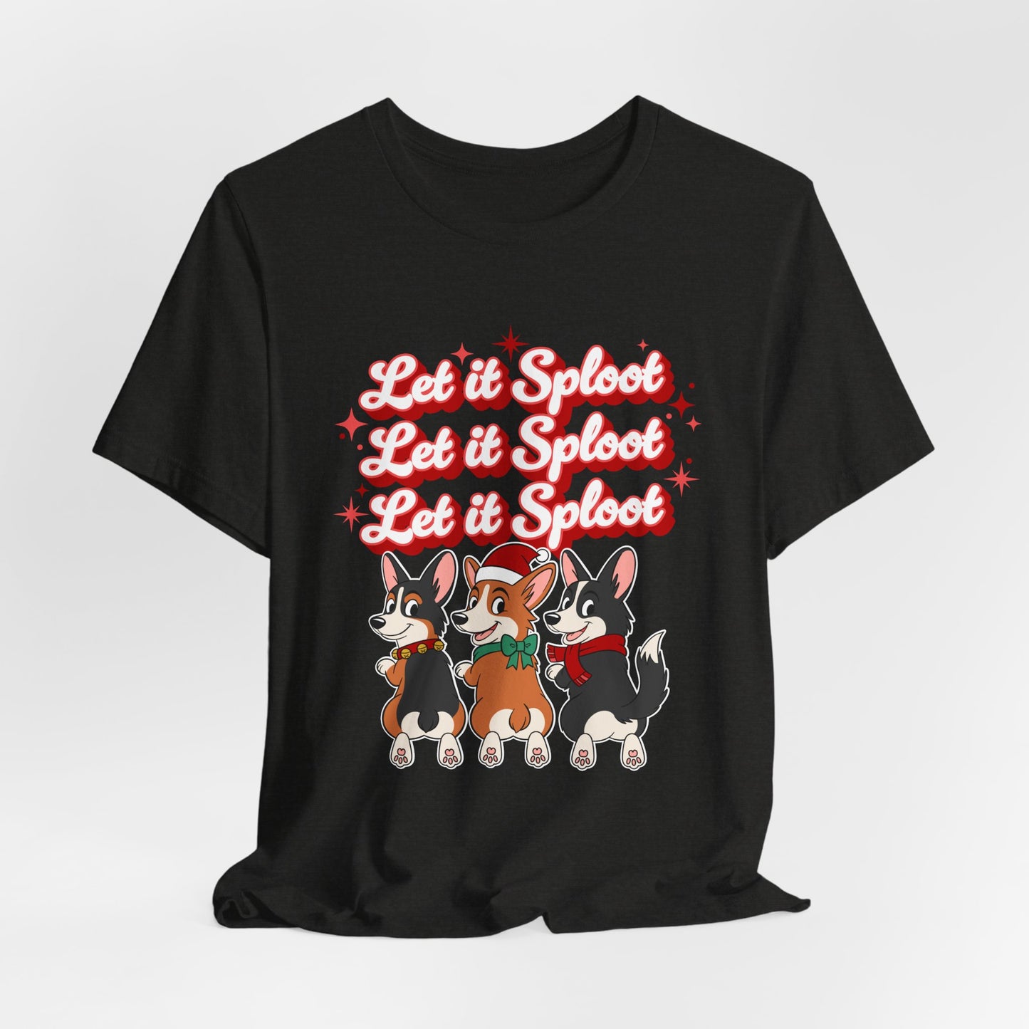 "Let it Sploot" Corgi Christmas T-Shirt