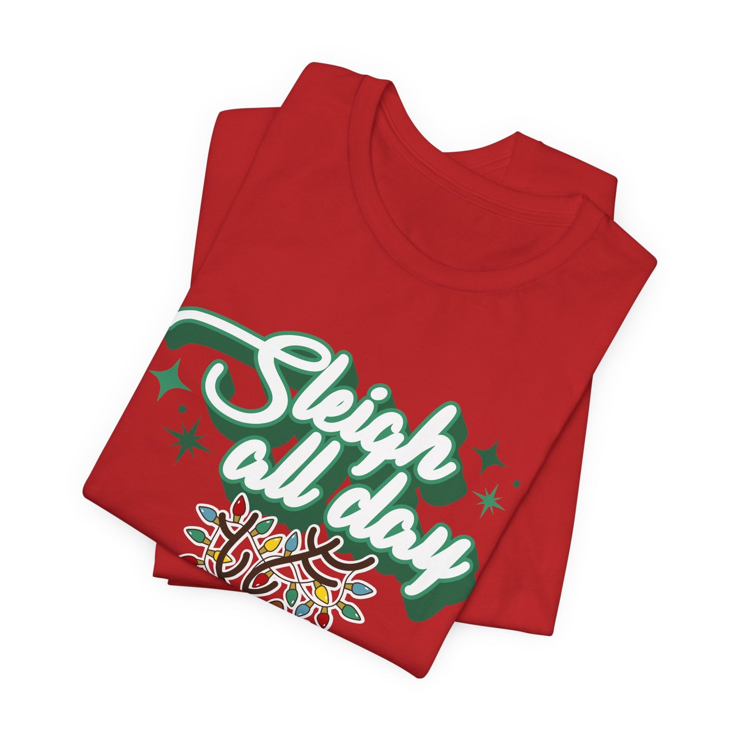 "Sleigh All Day " Corgi Christmas T-Shirt