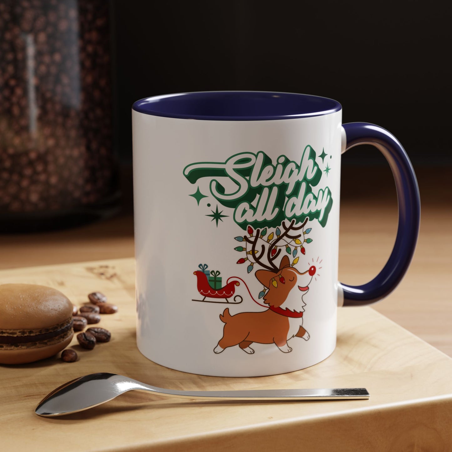 "Sleigh All Day" Corgi Coffee Mug