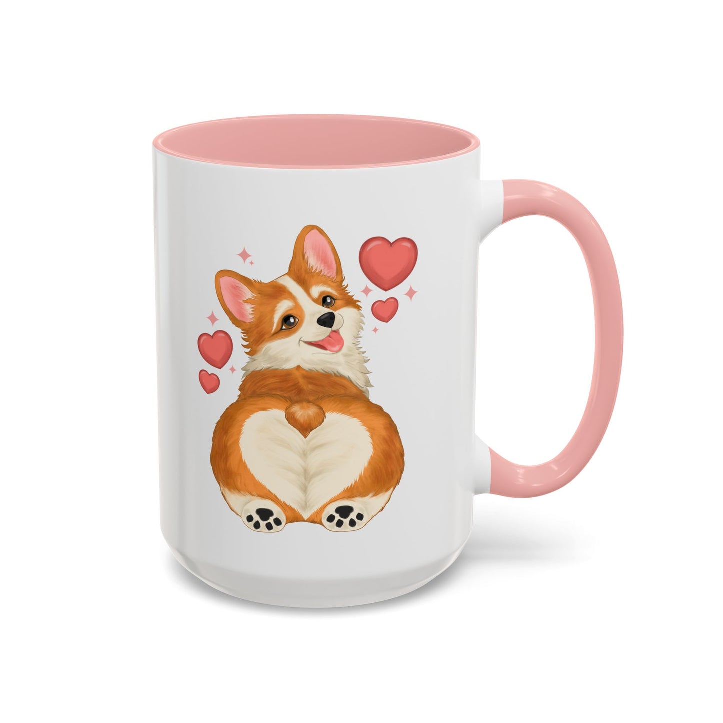 Corgi Heart Accent Coffee Mug — Cute Valentine Dog Lover Gift (11/15oz)