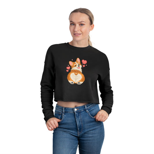 Cropped Corgi Heart Butt Sweatshirt