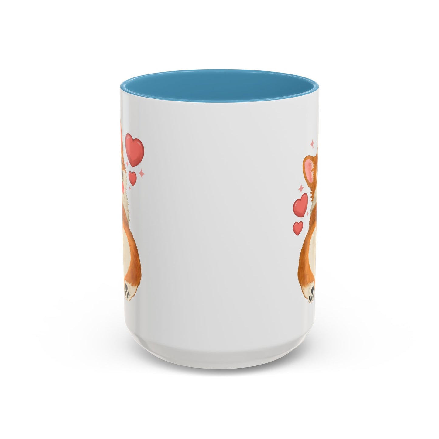 Corgi Heart Accent Coffee Mug — Cute Valentine Dog Lover Gift (11/15oz)