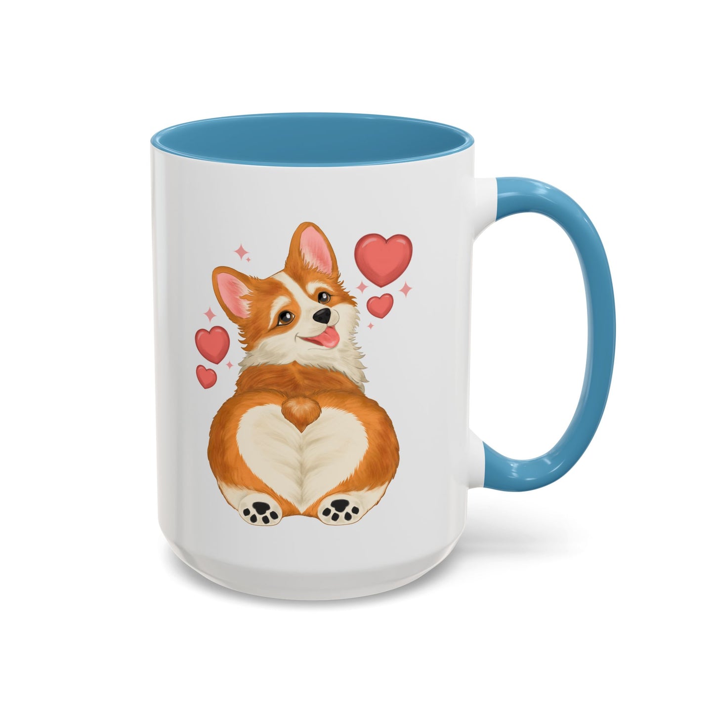 Corgi Heart Accent Coffee Mug — Cute Valentine Dog Lover Gift (11/15oz)