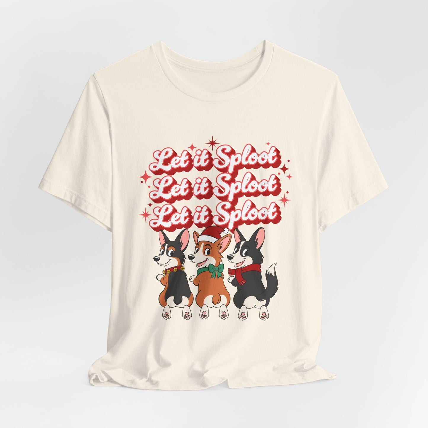 "Let it Sploot" Corgi Christmas T-Shirt