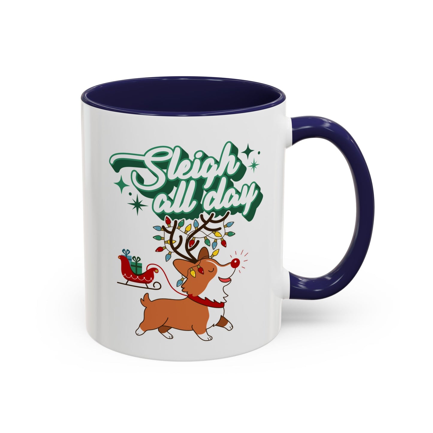 "Sleigh All Day" Corgi Coffee Mug