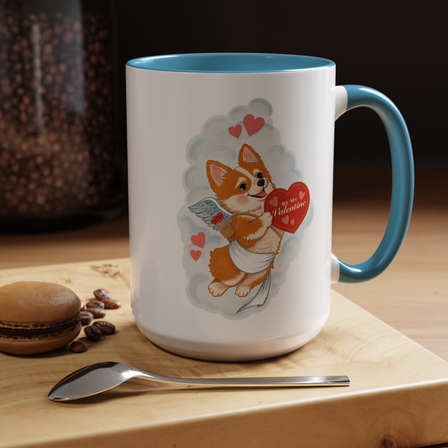 Valentine Corgi Coffee Mug — Cute 'Be Mine, Valentine' Accent Mug (11/15oz)